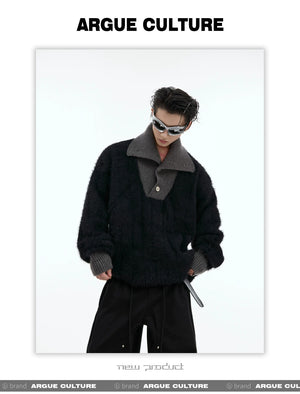 desc::deconstructed-button-turtleneck-heavyweight-knit-sweater-detail-img-1
