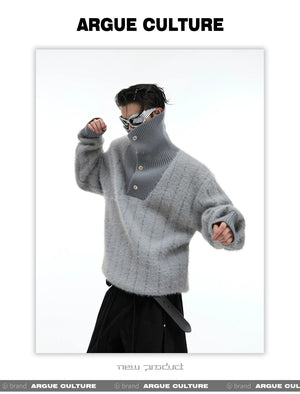desc::deconstructed-button-turtleneck-heavyweight-knit-sweater-detail-img-3