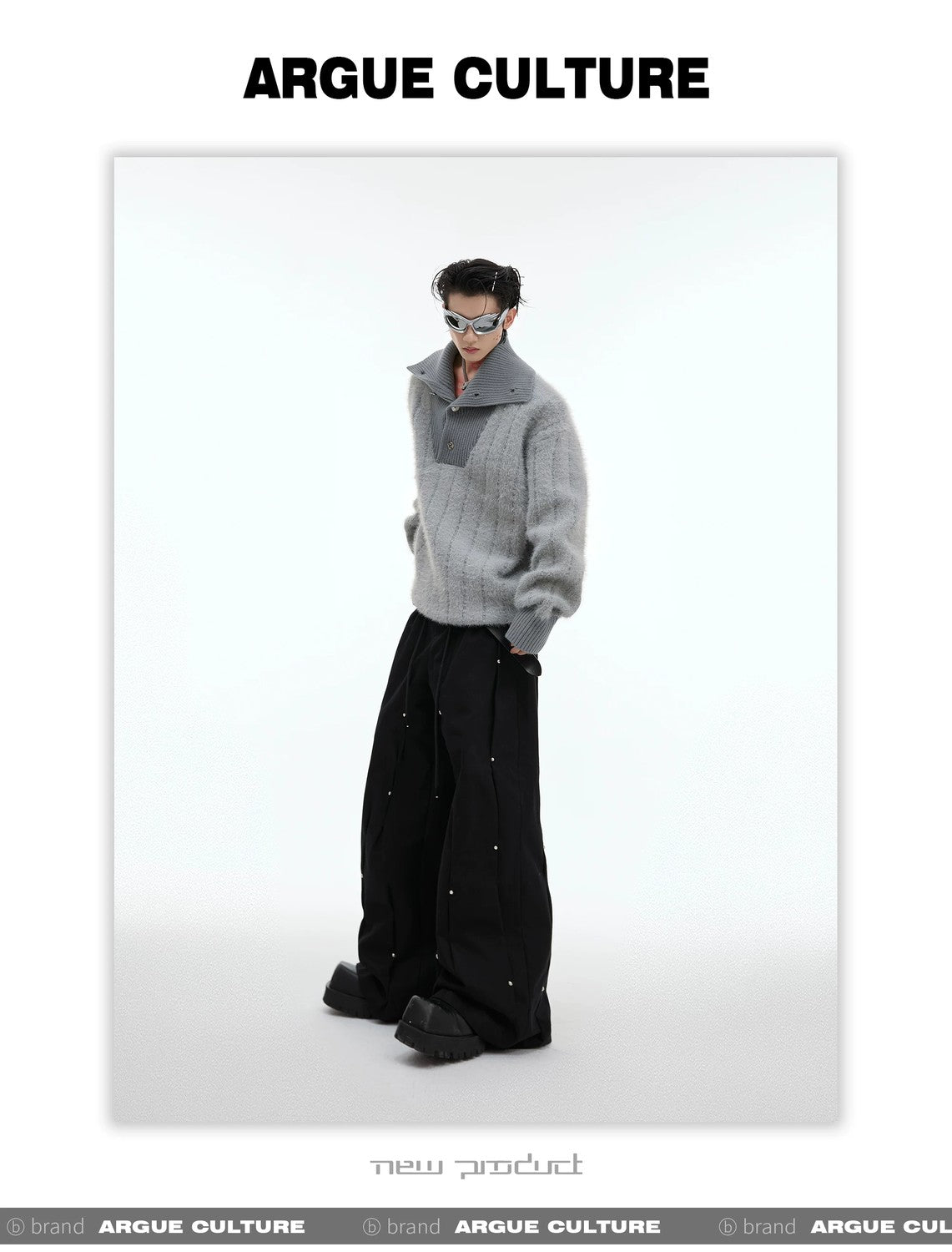 desc::deconstructed-button-turtleneck-heavyweight-knit-sweater-detail-img-6