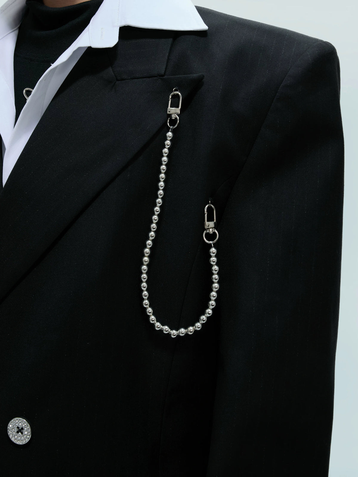 Deconstructed Cinched-Waist Suit Set in Black - main image 4
