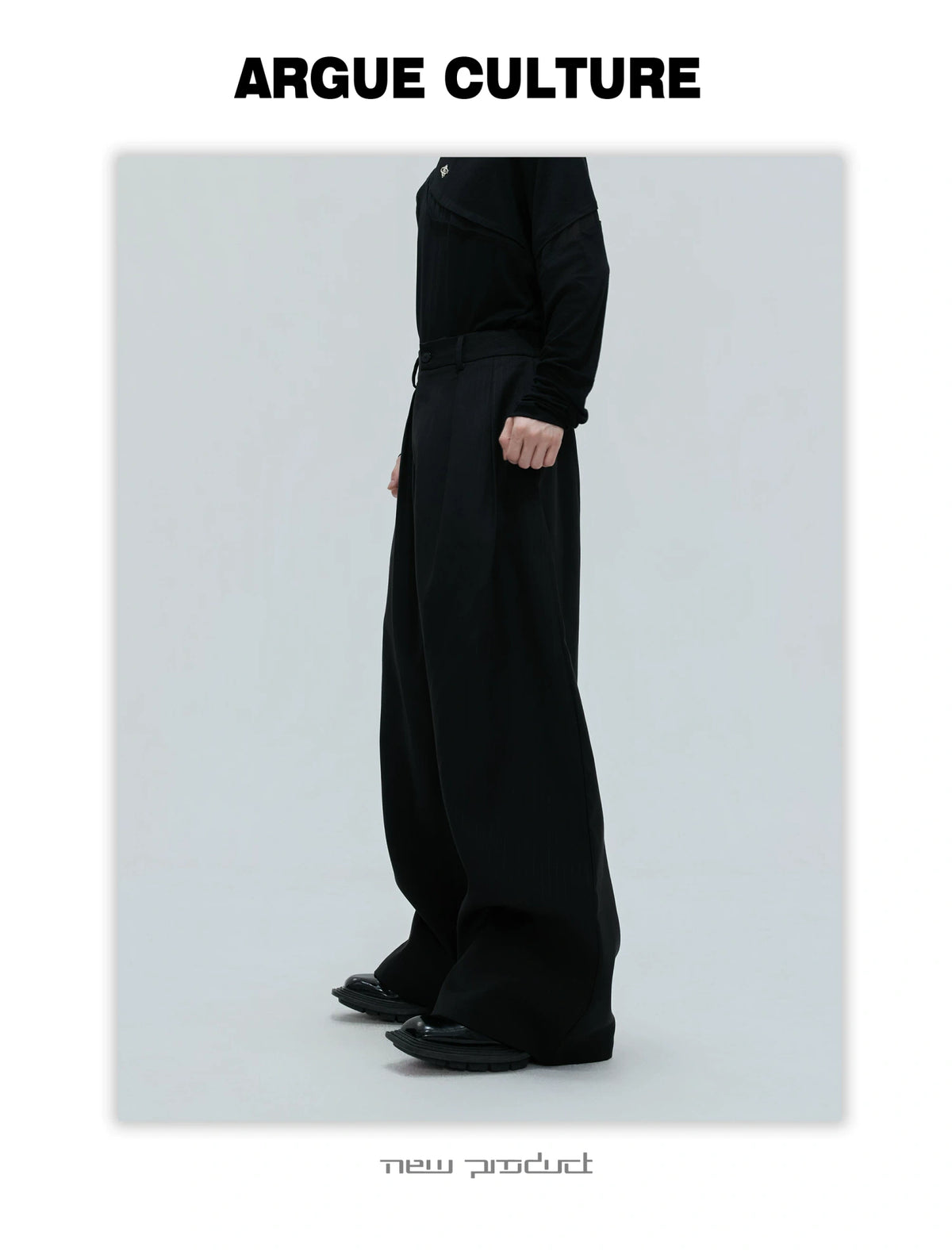 Deconstructed Cinched-Waist Suit Set in Black - detail image 9