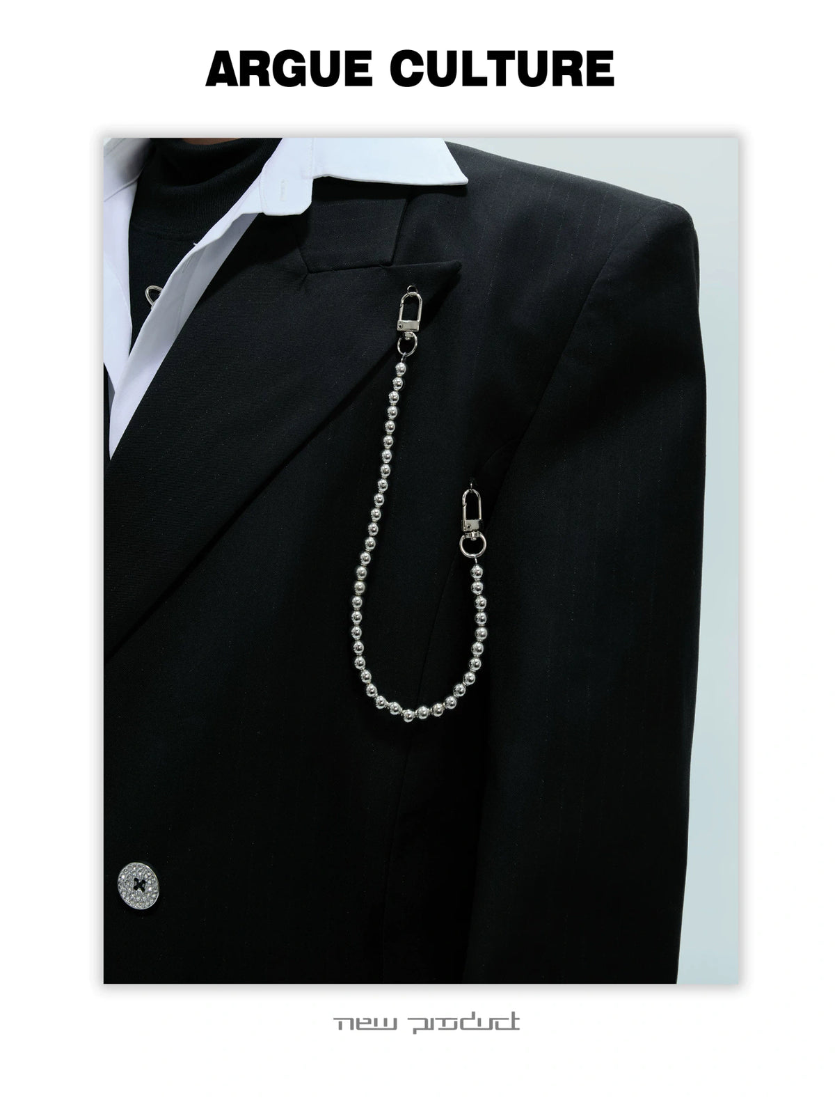 Deconstructed Cinched-Waist Suit Set in Black - detail image 6