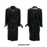deconstructed-croc-effect-leather-long-coat-with-belt-black