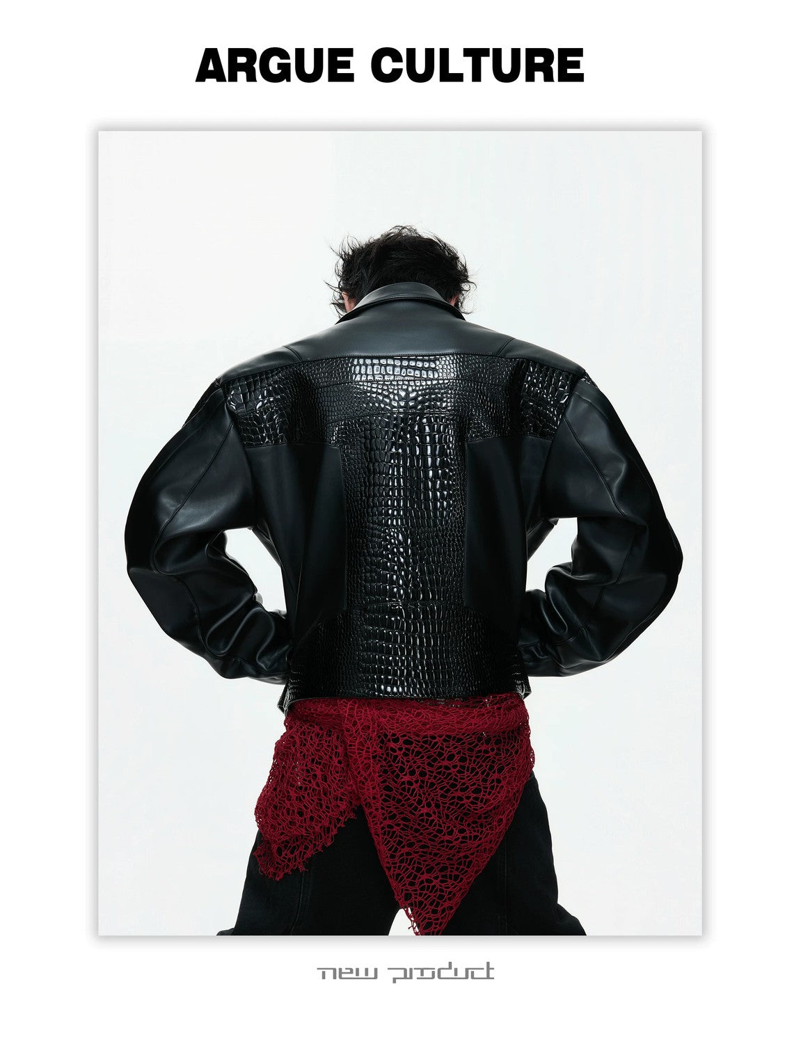 desc::deconstructed-croc-embossed-short-leather-jacket-detail-img-11