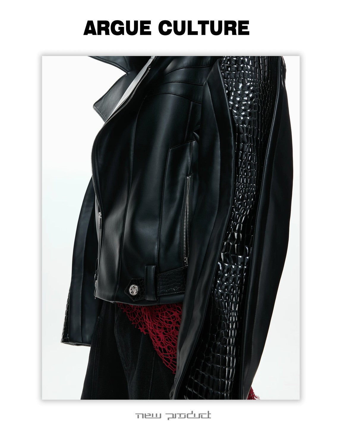desc::deconstructed-croc-embossed-short-leather-jacket-detail-img-8