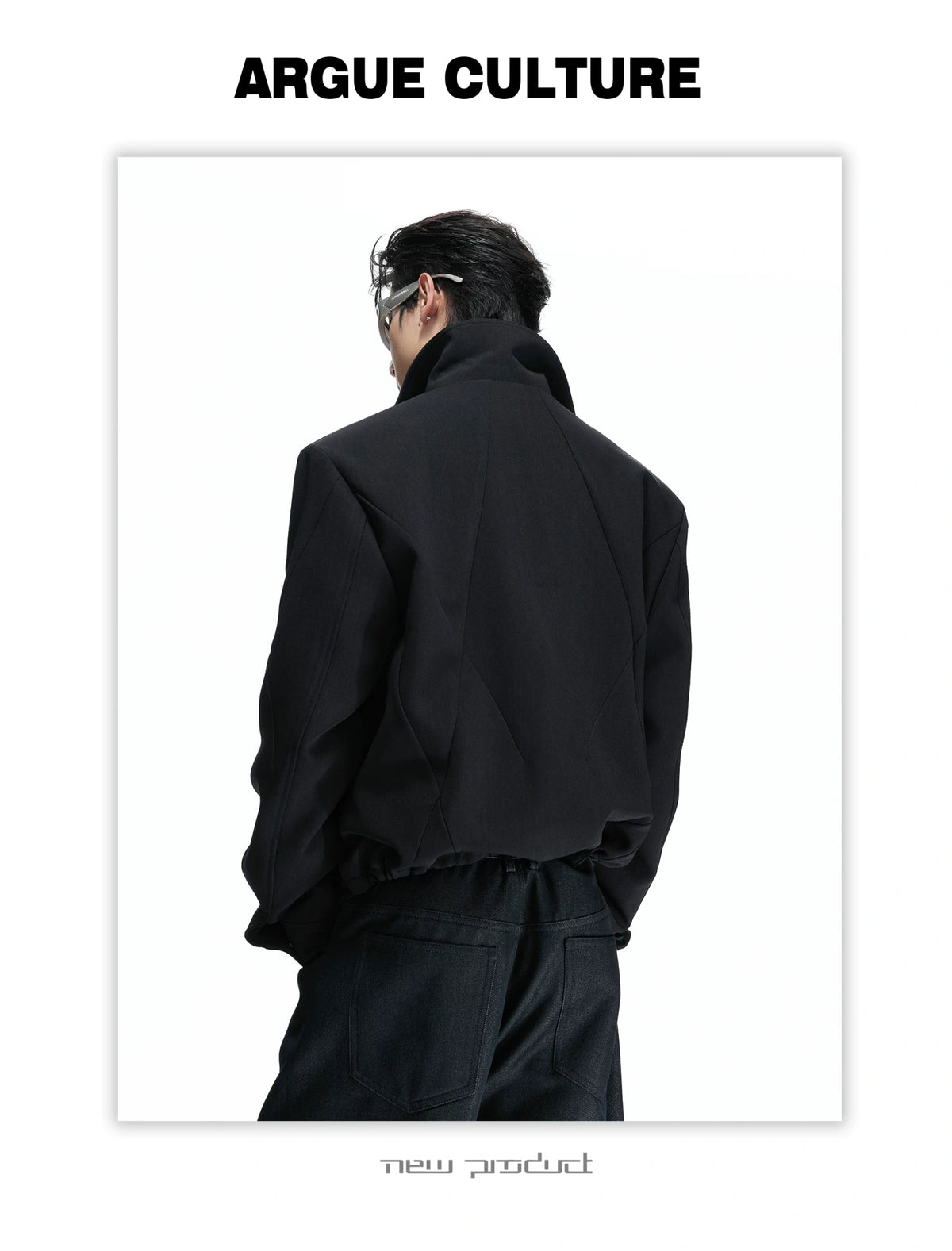 Deconstructed Cropped Double-Zip Rivet Jacket, Black - detail image 16