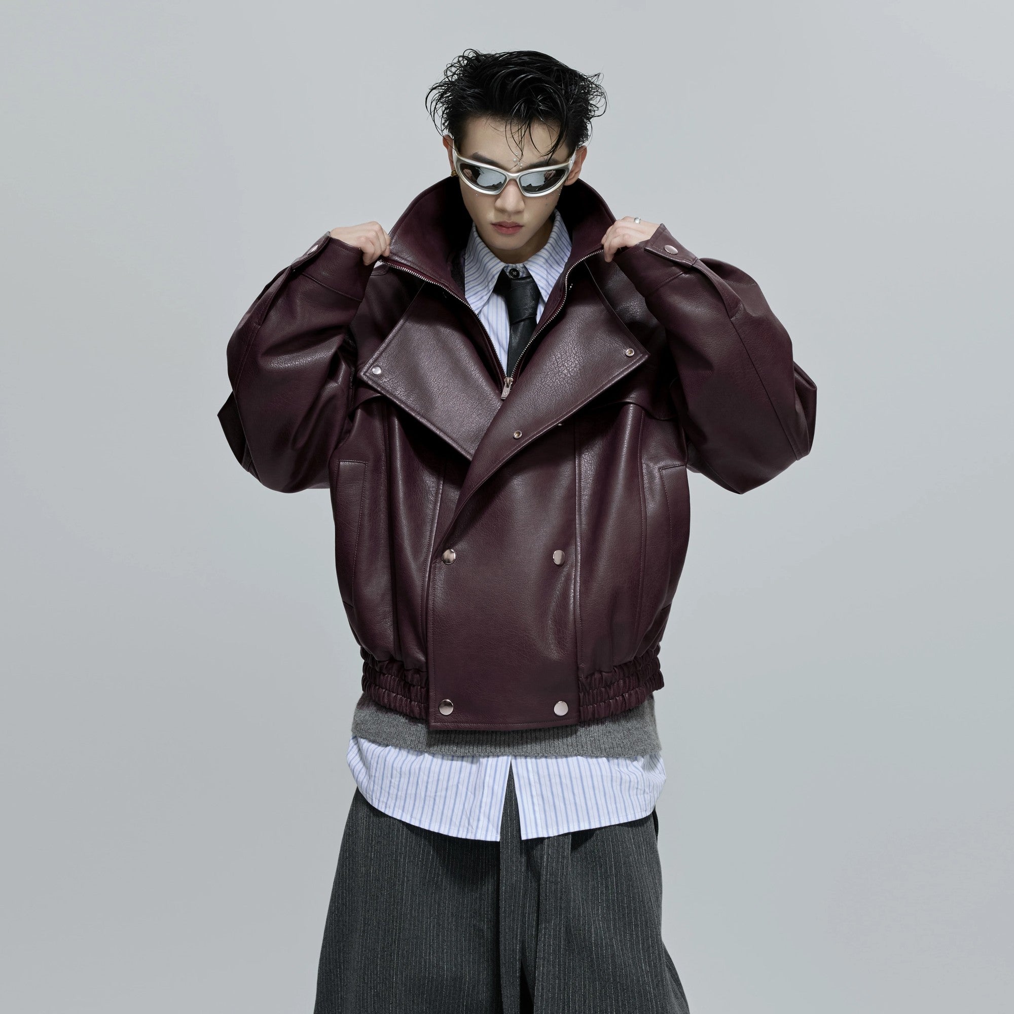 Close up of metal decorations and reversible design details