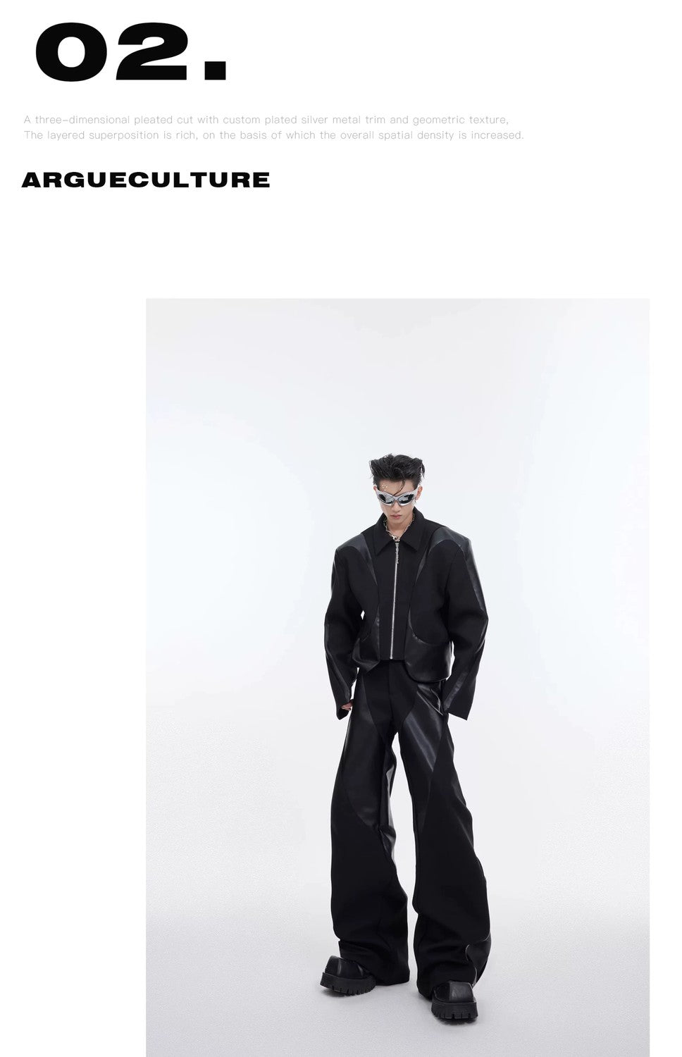 desc::deconstructed-cropped-padded-shoulder-twill-jacket-detail-img-13