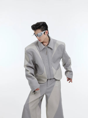 deconstructed-cropped-padded-shoulder-twill-jacket-gray-jacket