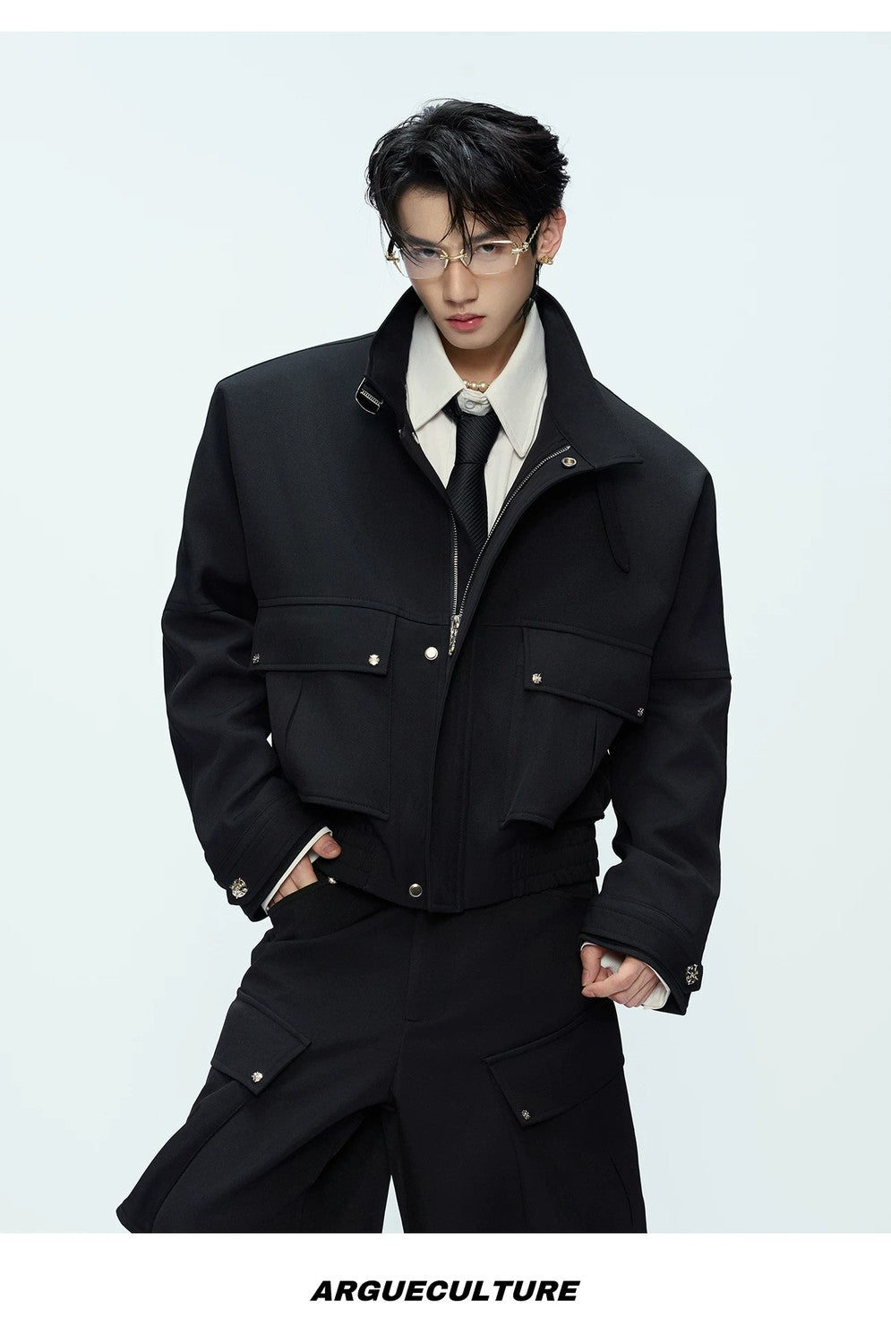 desc::deconstructed-cropped-workwear-jacket-cargo-pants-set-detail-img-15