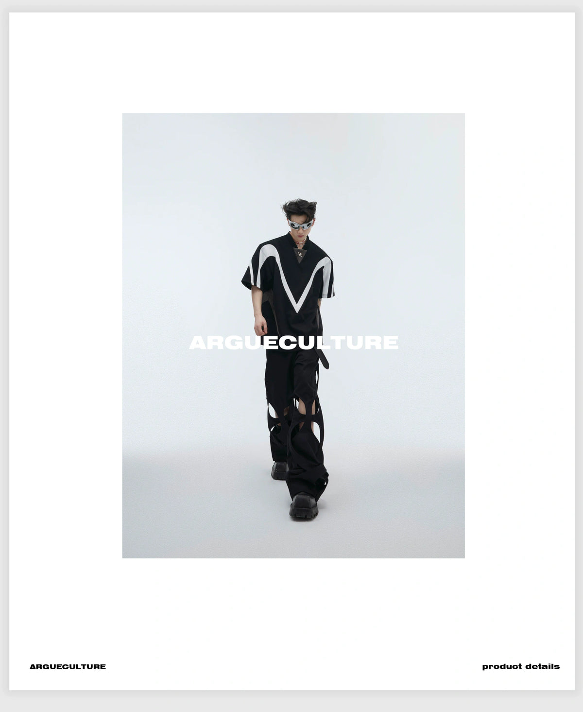 Deconstructed Cut-Out Baggy Cargo Jeans | 100% Cotton - detail image 14