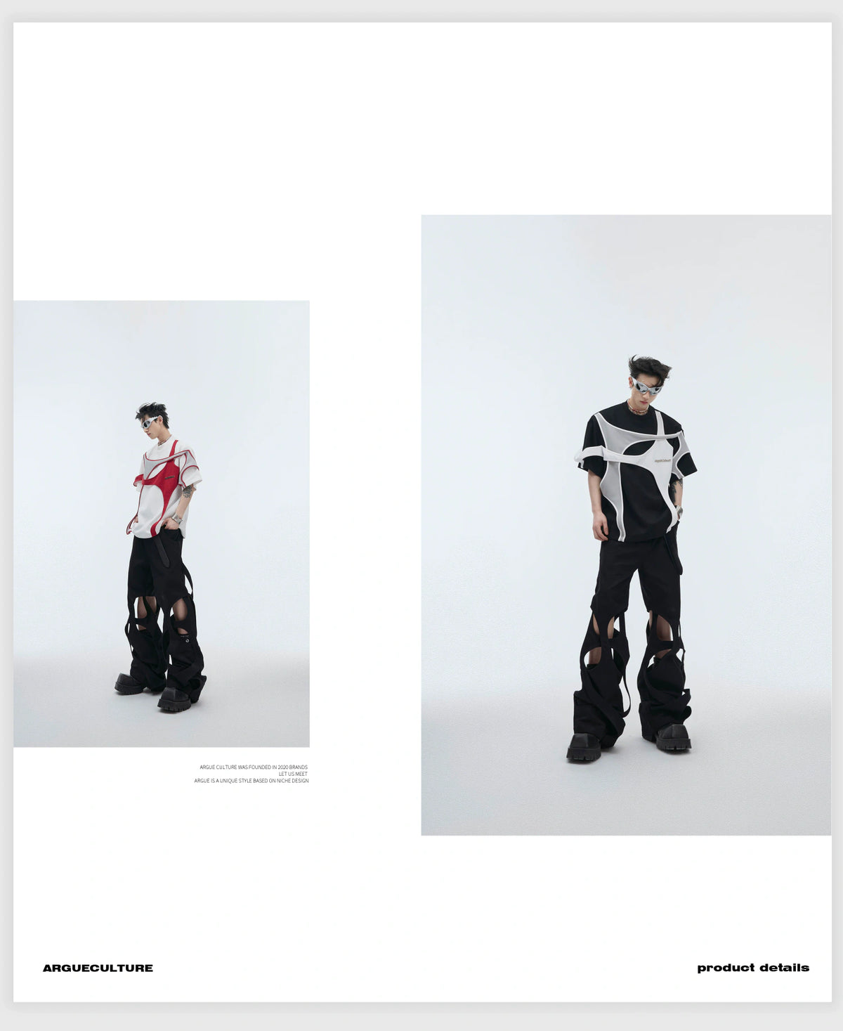Deconstructed Cut-Out Baggy Cargo Jeans | 100% Cotton - detail image 15
