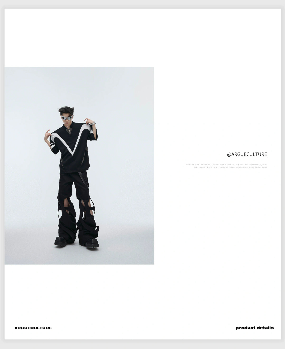 Deconstructed Cut-Out Baggy Cargo Jeans | 100% Cotton - detail image 13
