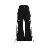 deconstructed-cutout-flare-cargo-pants-with-streamers-black