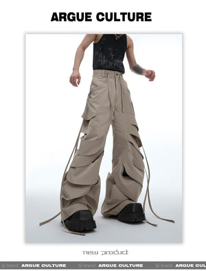 desc::deconstructed-cutout-flare-cargo-pants-with-streamers-detail-img-14