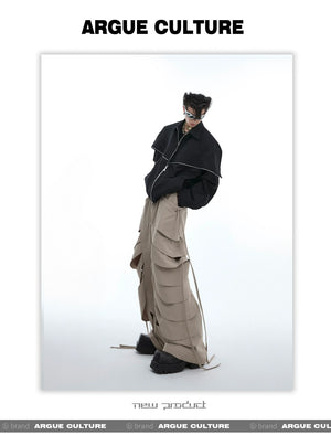 desc::deconstructed-cutout-flare-cargo-pants-with-streamers-detail-img-17