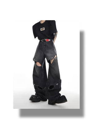 desc::deconstructed-cutout-vintage-washed-loose-straight-jeans-detail-img-5