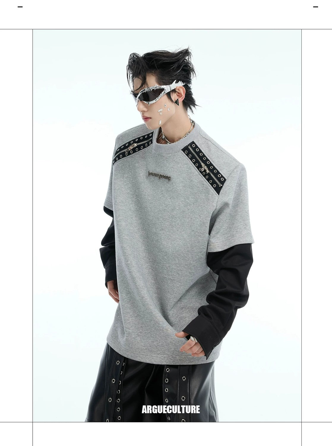 desc::deconstructed-detachable-sleeve-tee-patchwork-streetwear-shirt-detail-img-1