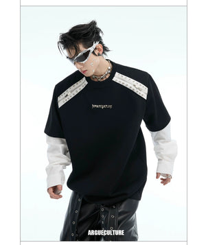 desc::deconstructed-detachable-sleeve-tee-patchwork-streetwear-shirt-detail-img-11