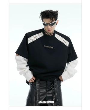 desc::deconstructed-detachable-sleeve-tee-patchwork-streetwear-shirt-detail-img-12