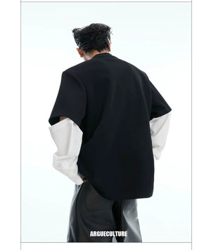 desc::deconstructed-detachable-sleeve-tee-patchwork-streetwear-shirt-detail-img-14