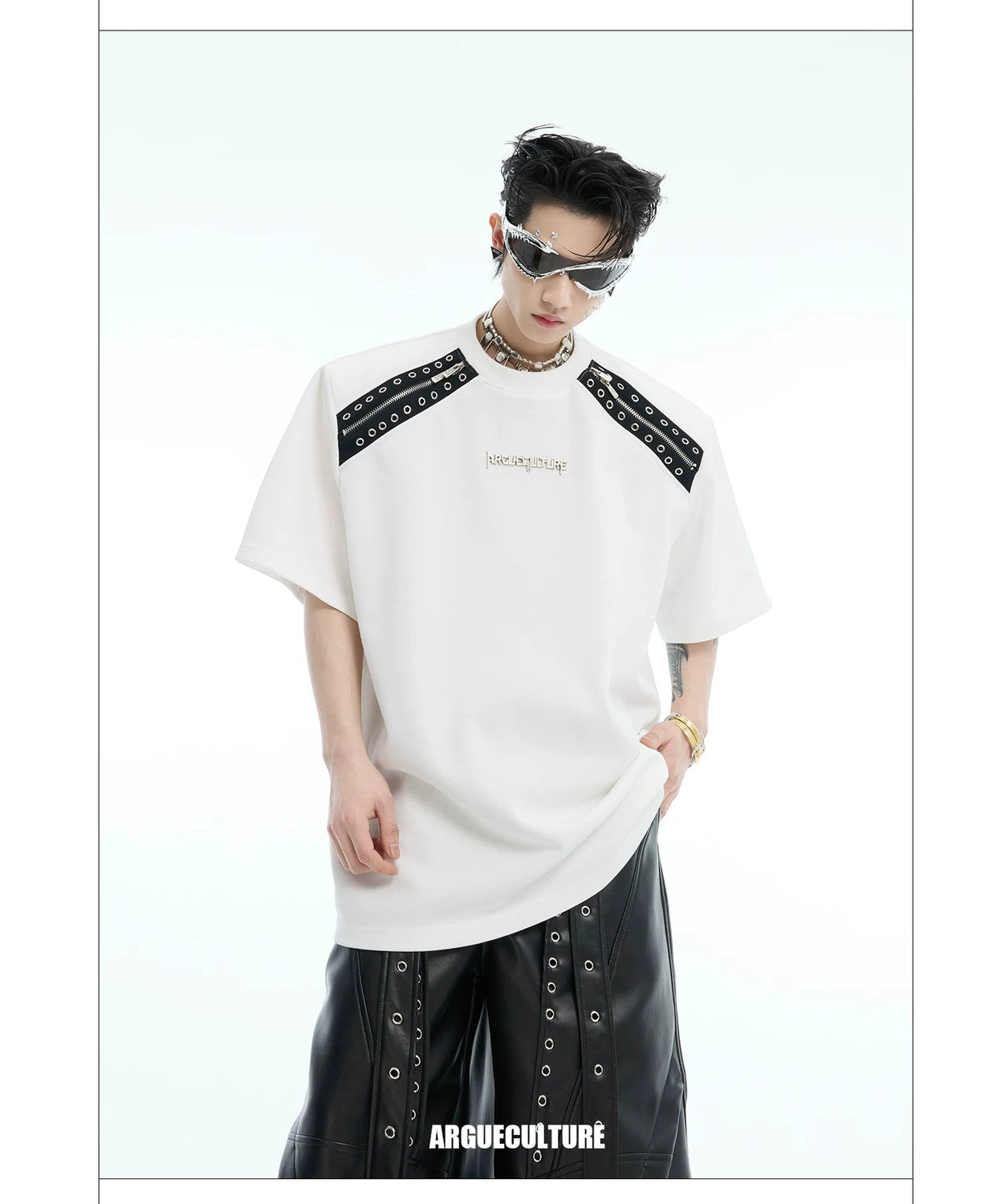 desc::deconstructed-detachable-sleeve-tee-patchwork-streetwear-shirt-detail-img-4