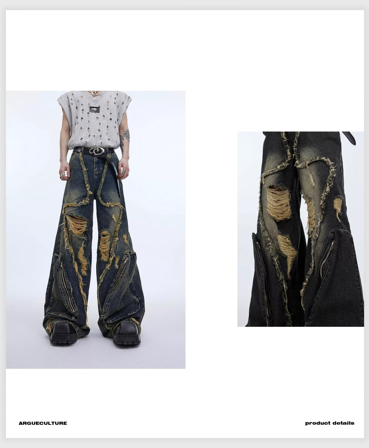 desc::deconstructed-distressed-baggy-jeans-for-men-streetwear-detail-img-12