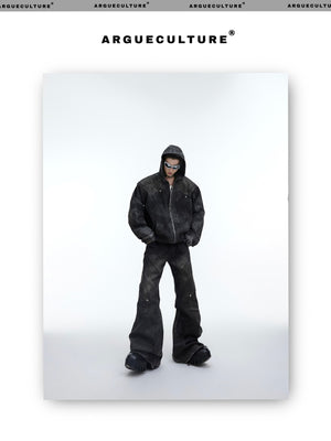 desc::deconstructed-distressed-denim-jacket-pants-set-men-detail-img-10