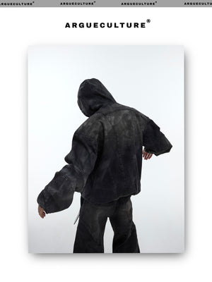 desc::deconstructed-distressed-denim-jacket-pants-set-men-detail-img-13