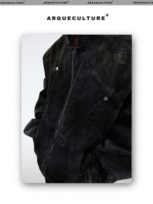 desc::deconstructed-distressed-denim-jacket-pants-set-men-detail-img-15