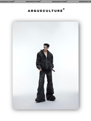 desc::deconstructed-distressed-denim-jacket-pants-set-men-detail-img-5