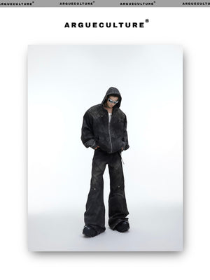 desc::deconstructed-distressed-denim-jacket-pants-set-men-detail-img-6