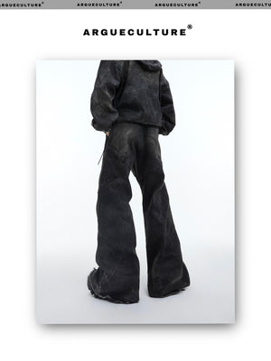 desc::deconstructed-distressed-denim-jacket-pants-set-men-detail-img-7