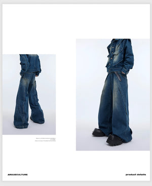 desc::deconstructed-distressed-denim-jacket-wide-leg-pants-set-detail-img-7