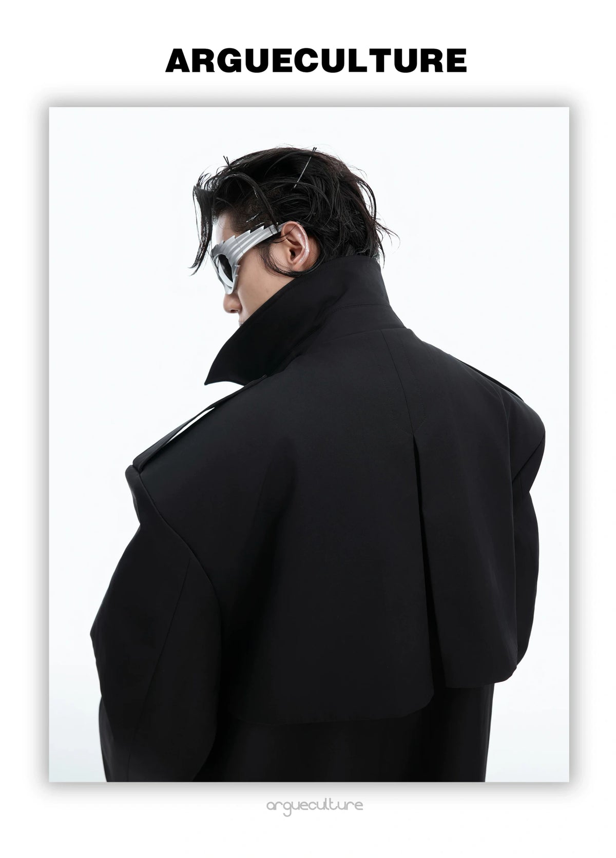 Deconstructed Double-Breasted Polyester Trench Coat - detail image 14