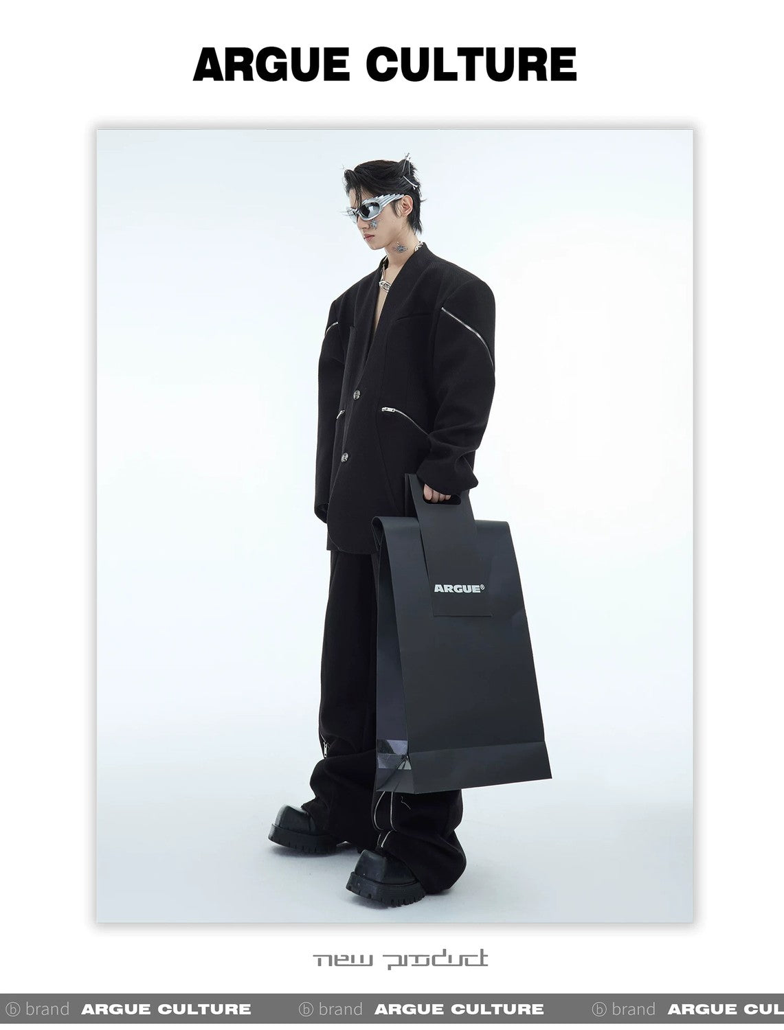 desc::deconstructed-double-zipper-collarless-blazer-mens-runway-jacket-detail-img-16