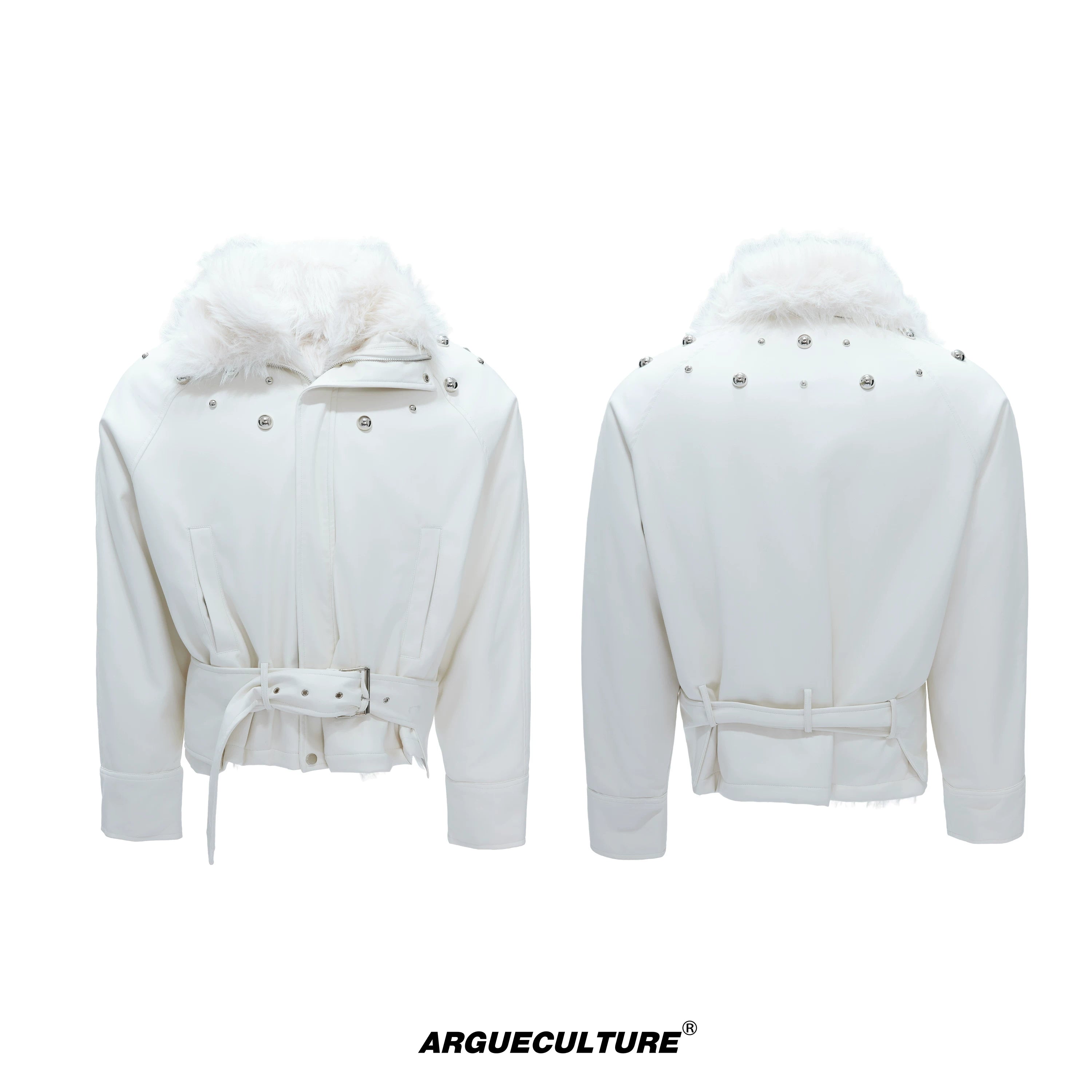 deconstructed-faux-fur-collar-padded-leather-jacket-brown