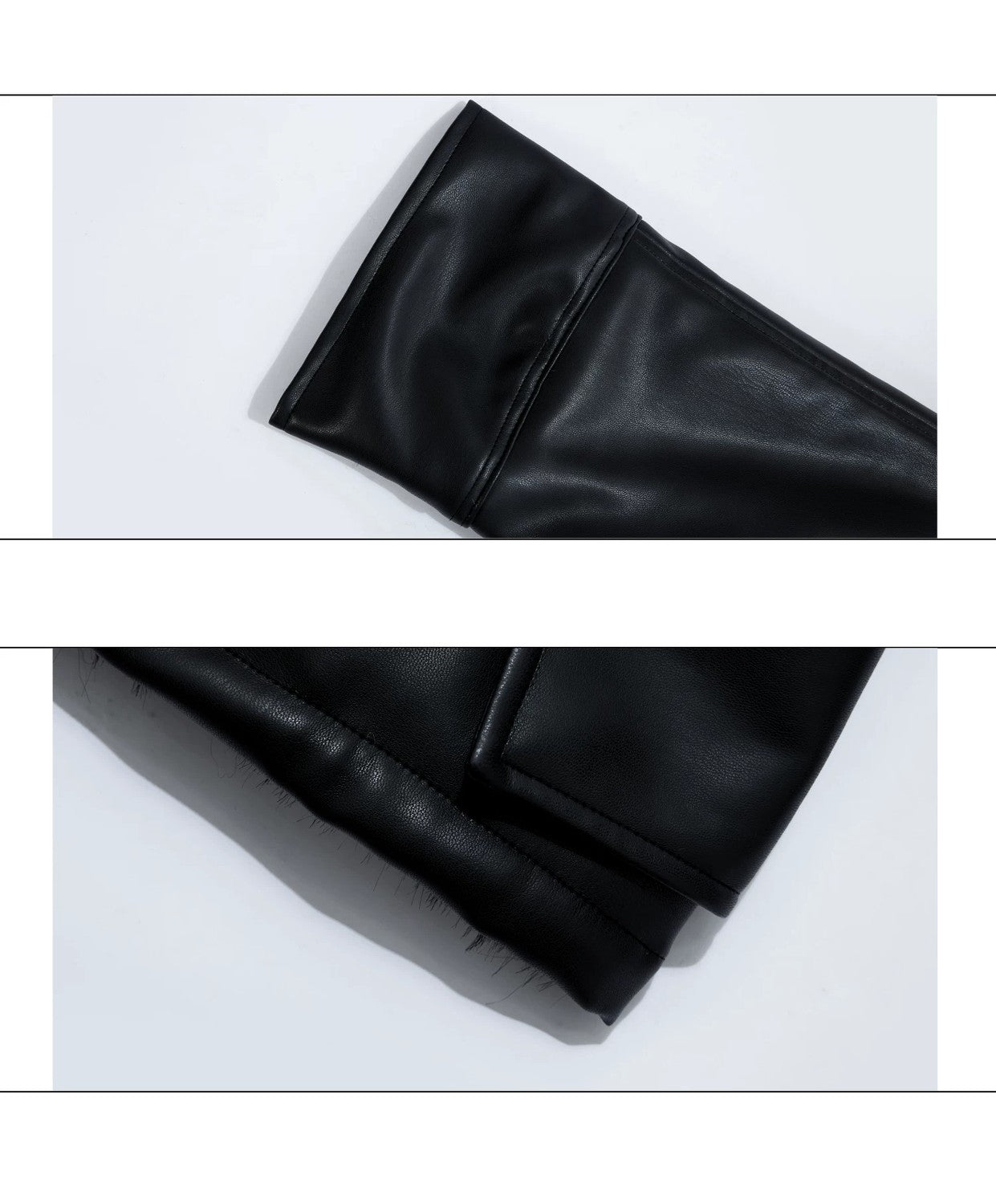 desc::deconstructed-faux-fur-collar-padded-leather-jacket-detail-img-25