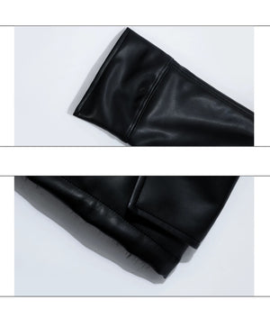 desc::deconstructed-faux-fur-collar-padded-leather-jacket-detail-img-25