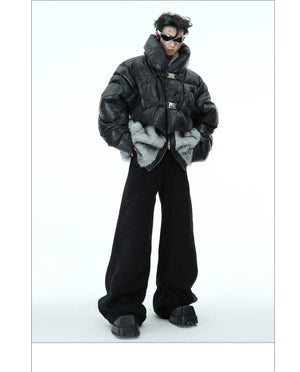 desc::deconstructed-faux-fur-padded-jacket-streetwear-detail-img-15