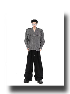 desc::deconstructed-full-zip-v-neck-punk-knit-cardigan-detail-img-23