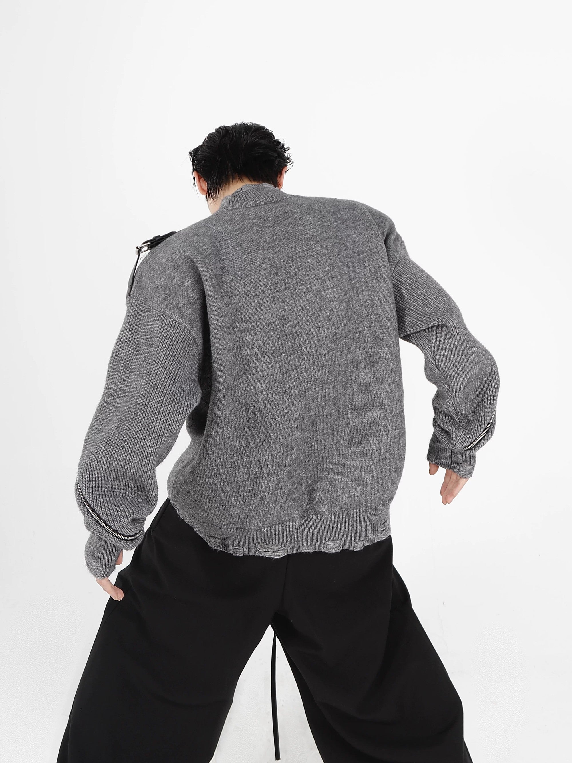 Back view showing the loose fit and dropped shoulder design