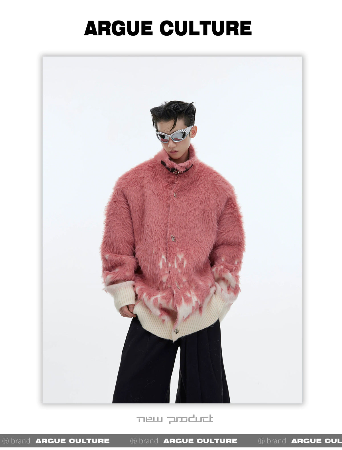 Deconstructed Gradient Loose-Fit Knit Sweater - detail image 2