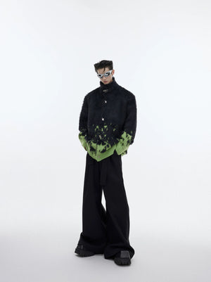 Deconstructed Gradient Loose-Fit Knit Sweater - main image 5