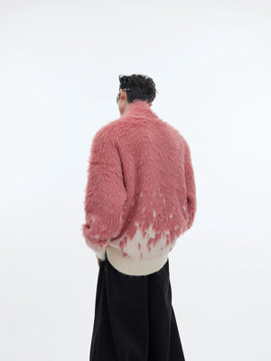 Deconstructed Gradient Loose-Fit Knit Sweater - main image 4