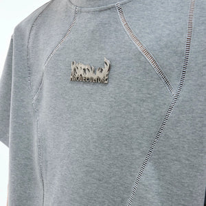 Detail of deconstructed hollow webbing and high-density stitching