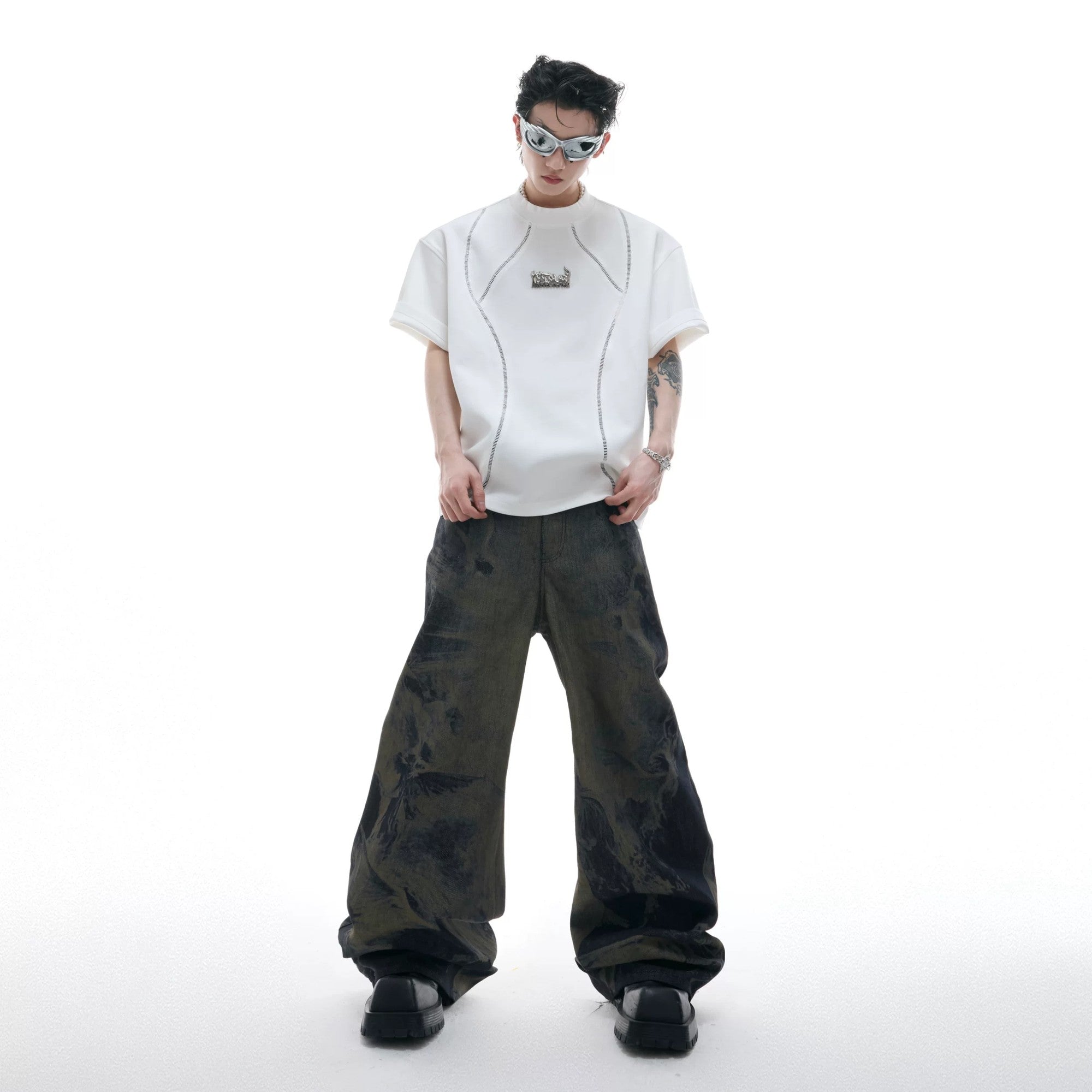 Macro shot of 320g heavyweight air cotton fabric showing premium texture