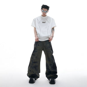 Macro shot of 320g heavyweight air cotton fabric showing premium texture