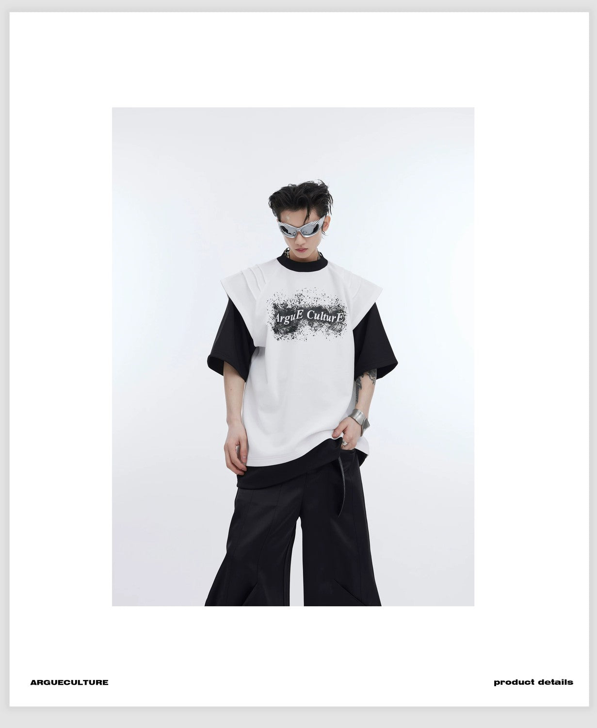 desc::deconstructed-ink-splatter-layered-tee-urban-streetwear-detail-img-4