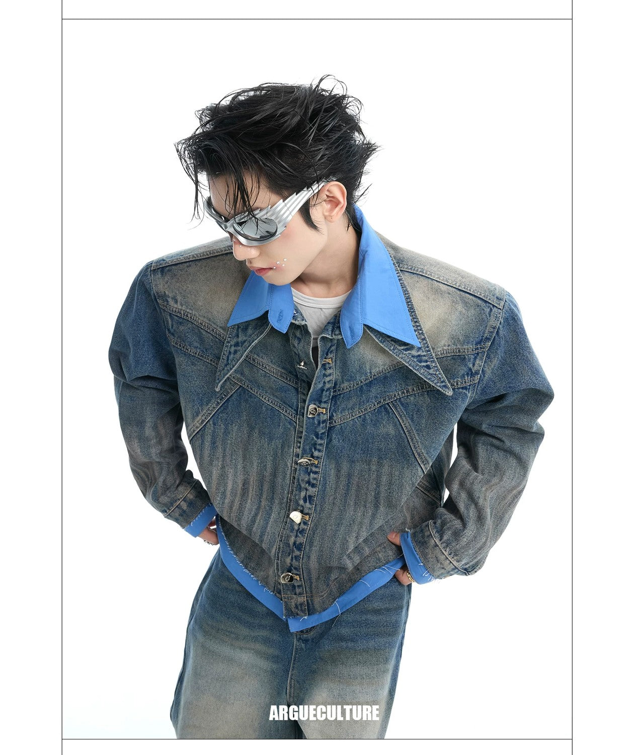 desc::deconstructed-layered-denim-jacket-straight-jeans-set-detail-img-4